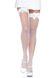 Чулки-сетка с атласным бантиком Leg Avenue Fishnet Thigh Highs With Bow White, one size SO7972 фото 1