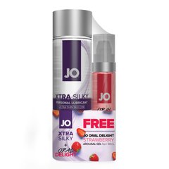 Комплект System JO GWP - Xtra Silky Silicone (120 мл) & Oral Delight - Strawberry (30 мл) SO8223 фото