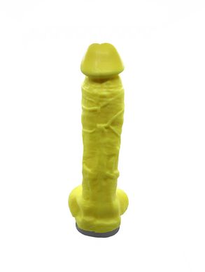 Крафтовое мыло-член с присоской Чистый Кайф Yellow size XL, натуральное SO2770 фото