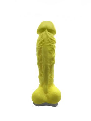 Крафтовое мыло-член с присоской Чистый Кайф Yellow size XL, натуральное SO2770 фото