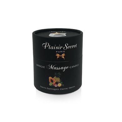 Массажная свеча Plaisirs Secrets Pineapple Mango (80 мл) подарочная упаковка, керамический сосуд SO1852 фото