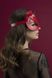Маска кішечки Feral Feelings - Catwoman Mask, натуральна шкіра, червона SO3407 фото 2