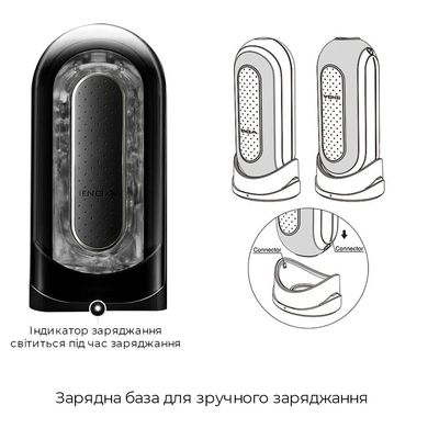 Вібромастурбатор Tenga Flip Zero Electronic Vibration Black, змінна інтенсивність, розкладний SO2445 фото