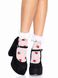 Носки женские с клубничным принтом Leg Avenue Strawberry ruffle top anklets One size, кружевные манж SO8583 фото 1