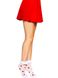 Носки женские с клубничным принтом Leg Avenue Strawberry ruffle top anklets One size, кружевные манж SO8583 фото 6