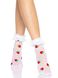 Носки женские с клубничным принтом Leg Avenue Strawberry ruffle top anklets One size, кружевные манж SO8583 фото 2
