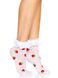 Носки женские с клубничным принтом Leg Avenue Strawberry ruffle top anklets One size, кружевные манж SO8583 фото 4