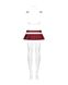 Эротический костюм школьницы с мини-юбкой Obsessive Schooly 5pcs costume L/XL бело-красный, топ, юбк SO7305 фото 6