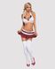 Еротичний костюм школярки з мініспідницею Obsessive Schooly 5pcs costume L/XL, біло-червоний, топ, с SO7305 фото 3