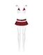 Еротичний костюм школярки з мініспідницею Obsessive Schooly 5pcs costume L/XL, біло-червоний, топ, с SO7305 фото 5