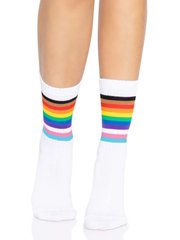 Шкарпетки жіночі в смужку Leg Avenue Pride crew socks Rainbow, 37–43 розмір SO8584 фото