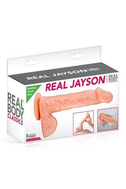 Фалоімітатор Real Body — Real Jayson Flesh, TPE, діаметр 4 см SO1894 фото