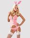 Эротический костюм зайки Obsessive Bunny suit 4 pcs costume pink L/XL, розовый, топ с подвязками, тр SO7255 фото 1