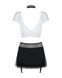 Еротичний костюм секретарки Obsessive Secretary suit 5pcs black L/XL, чорно-білий, топ, спідниця, ст SO7307 фото 6