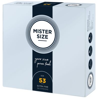 Презервативы Mister Size - pure feel - 53 (36 condoms), толщина 0,05 мм SO8051 фото