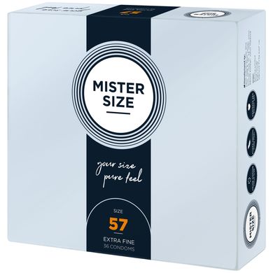 Презервативи Mister Size - pure feel - 57 (36 condoms), товщина 0,05 мм SO8052 фото