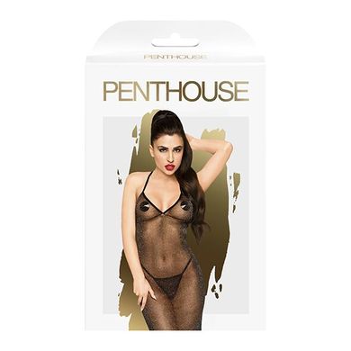 Платье в пол с люрексовой ниткой и стрингами Penthouse - Love on Fire Black M/L SO4351 фото