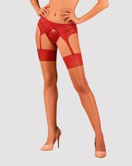 Чулки под пояс с широким кружевом Obsessive Lacelove stockings M/L SO8659 фото