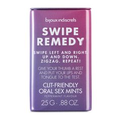 Розпродаж! М'ятні цукерки Bijoux Indiscrets Swipe Remedy – clitherapy oral sex mints термін 31.08.23 SO5911-R фото