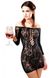 Сукня-сітка з декольте Anne De Ales FETISH DINNER Black XL, оголене плече SO1936 фото 1