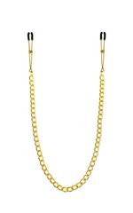 Тонкие зажимы для сосков с цепочкой Feral Feelings - Chain Thin nipple clamps, золото/черный SO3793 фото