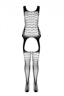 Сітчастий тілесний бодістокінг з подвійним плетінням та підв'язками Casmir CA007 SO5336 фото