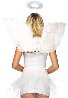 Набор аксессуаров «Ангел» Leg Avenue Angel Accessory Kit, крылышки из перьев, нимб SO7945 фото