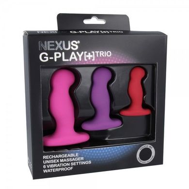 Набор вибромассажеров простаты Nexus G-Play Trio Plus, макс диаметр 2,3-3,0-3,5см, для новичков SO2142 фото