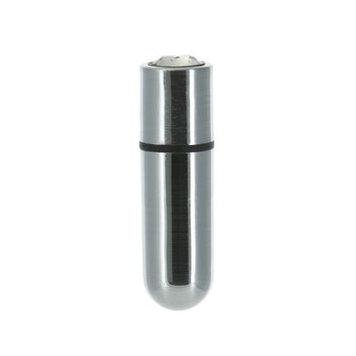 Вибропуля PowerBullet First-Class Bullet 2.5″ with Key Chain Pouch, Silver, 9 режимов вибрации SO6848 фото