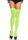 Плотные неоновые чулки Leg Avenue Nylon Thigh Highs Neon Green, one size SO7984 фото 1