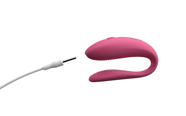 Смарт-вибратор для пар We-Vibe Sync Lite Pink, 10 виброрежимов, можно совмещать с проникающим сексом SO8766 фото