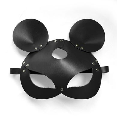 Шкіряна маска зайчика Art of Sex - Mouse Mask, колір Чорний SO9649 фото