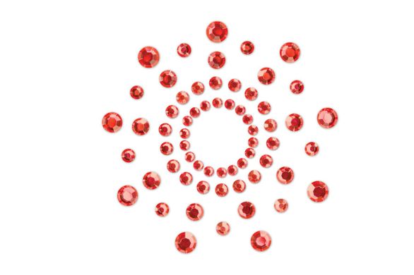 Пестіс з кристалів Bijoux Indiscrets - Mimi Red, прикраса на груди SO2321 фото