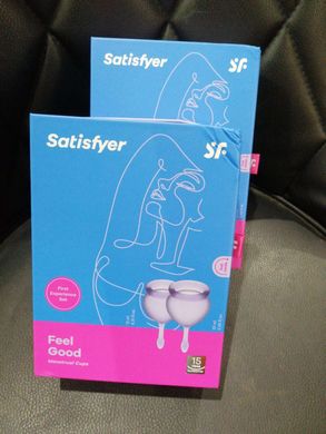 Набір менструальних чаш Satisfyer Feel Good (lila), 15мл та 20мл (м'ята упаковка) SO3586-R фото