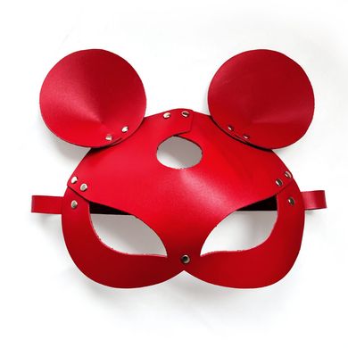 Шкіряна маска зайчика Art of Sex - Mouse Mask, колір Червоний SO9650 фото