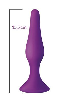Анальная пробка на присоске MAI Attraction Toys №35 Purple, длина 15,5см, диаметр 3,8см SO5007 фото