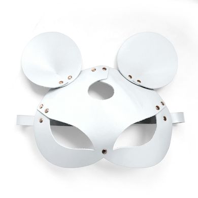 Шкіряна маска зайчика Art of Sex - Mouse Mask, колір Білий SO9651 фото