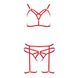 Комплект белья MAGALI SET OpenBra red L/XL - Passion Exclusive: стрэпы: лиф, трусики и пояс PS23801 фото 4
