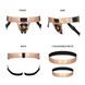 Труси для страпона Strap-On-Me Leatherette Harness Curious Holographic Rose Gold SO7812 фото 2