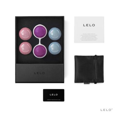 Набір вагінальних кульок LELO Beads Plus, діаметр 3,5 см, змінне навантаження 2х28, 2х37 та 2х60 г SO8084 фото