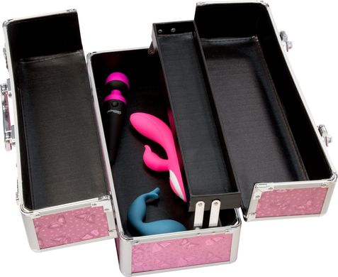 Великий кейс для зберігання секс-іграшок BMS Factory Large Lokable Vibrator Case Pink, кодовий замок SO8900 фото