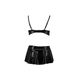Комплект белья под латекс DEBY SET black L/XL - Passion: лиф, мини-юбочка, стринги PS25701 фото 4