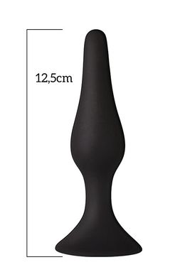 Анальная пробка на присоске MAI Attraction Toys №34 Black, длина 12,5см, диаметр 3,2см SO5010 фото