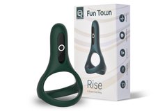 Двойное эрекционное кольцо Fun Town Rise Turquoise, управление со смартфона SO5748 фото