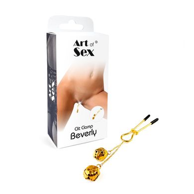 Зажим для клитора с бубенцами Art of Sex - Beverly clit clamp, Золото SO6782 фото