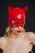 Эротическая лакированная маска D&A Кошечка, красная SO7740 фото 2