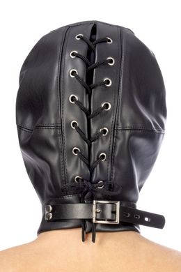 Капюшон для БДСМ Fetish Tentation Closed BDSM hood in leatherette SO4670 фото