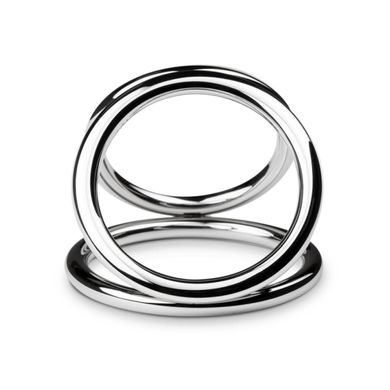 Потрійне ерекційне кільце Sinner Gear Unbendable – Triad Chamber Metal Cock and Ball Ring – Large SO4617 фото
