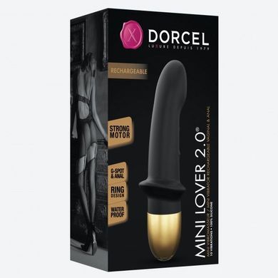 Вибратор Dorcel Mini Lover Black 2.0 перезаряжаемый, для точки G и массажа простаты SO3572 фото