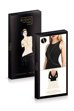 Золотистая цепочка для бюста Bijoux Pour Toi – Elena Gold со стразами SO5986 фото